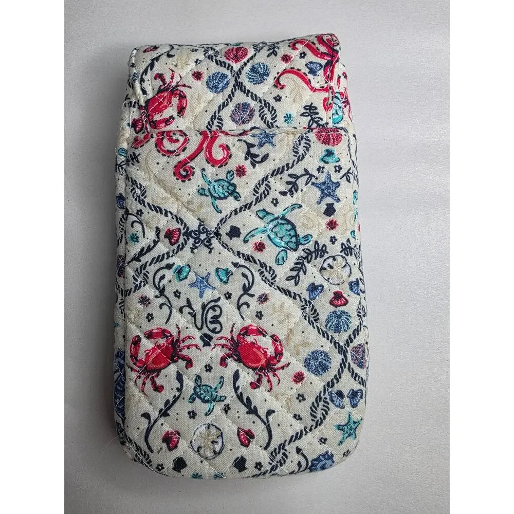 Vera Bradley Quilted Nautical Sea Life Case Pouch Snap Closure.Marinecore.